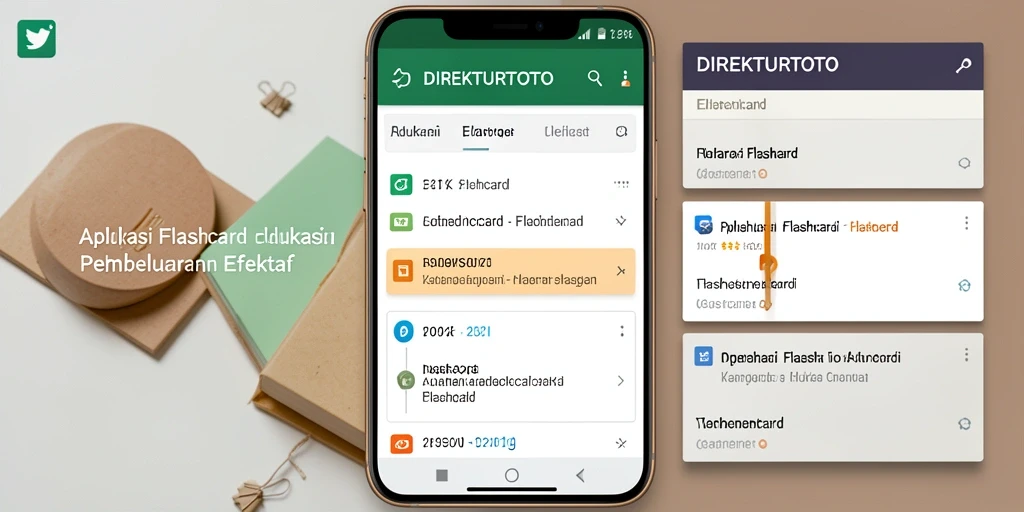 Screenshot antarmuka pengguna aplikasi Flashcard DIREKTURTOTO yang menarik.