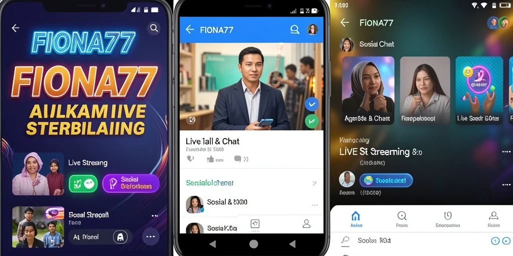 Antarmuka pengguna FIONA77 dalam sesi Live Streaming yang interaktif.