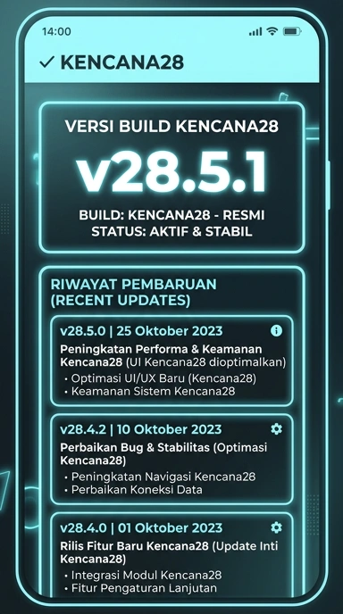 Tampilan riwayat versi kencana28